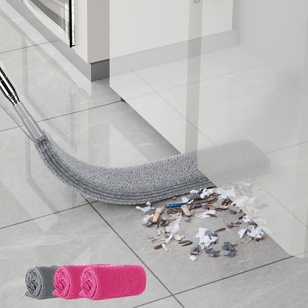 MUOOU Under Appliance Microfiber Duster with Extendable Pole, 100" Telescoping Gap Dust Brush, Lo... | Amazon (US)
