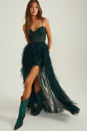 Evelinah Ruffle Tulle Maxi Dress | Altar'd State