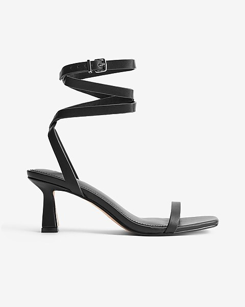 Strappy Square Toe Heels | Express