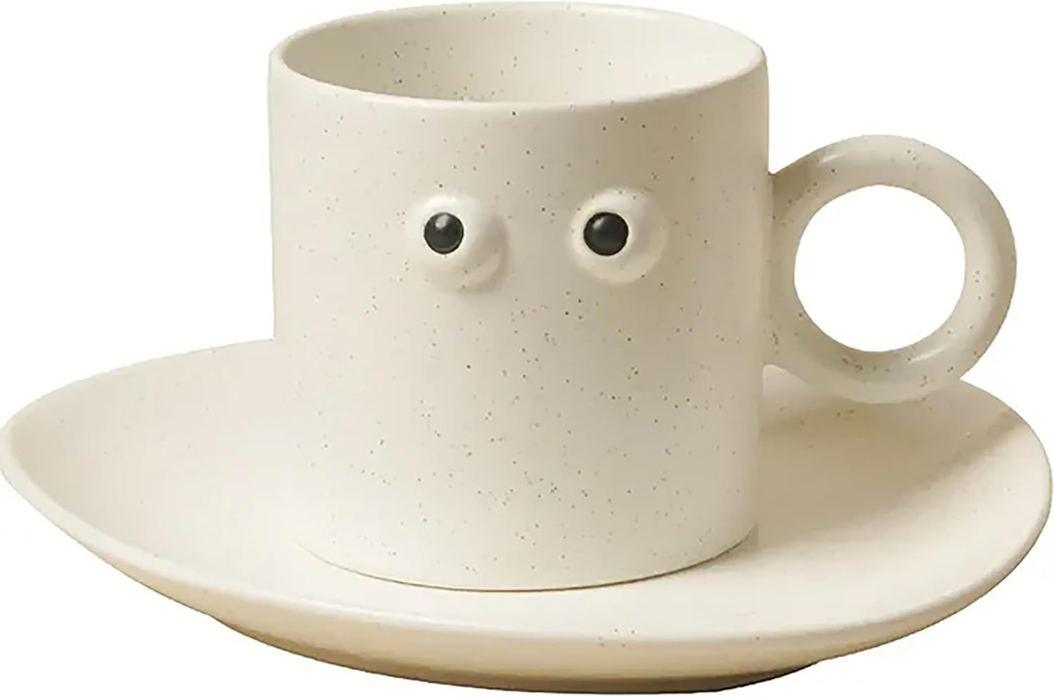 Mazeology Cartoon Googly Eyes Ceramic Coffee Mug with Freckles and Matching Saucer reminds us tha... | Amazon (US)