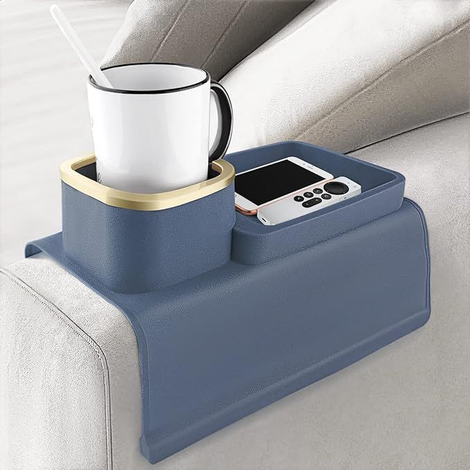 MOVNO Couch Cup Holder Tray, Armrest Cup Holder for Couch/Sofa, Anti-Spill and Anti-Slip Sofa Cup... | Amazon (US)