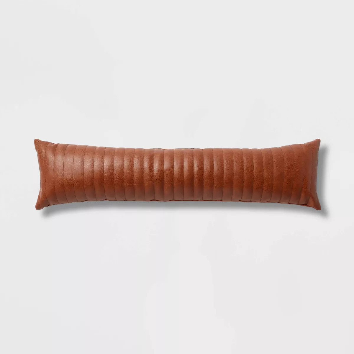 Lumbar Faux Leather Channel Stitch Decorative Throw Pillow - Threshold™ | Target