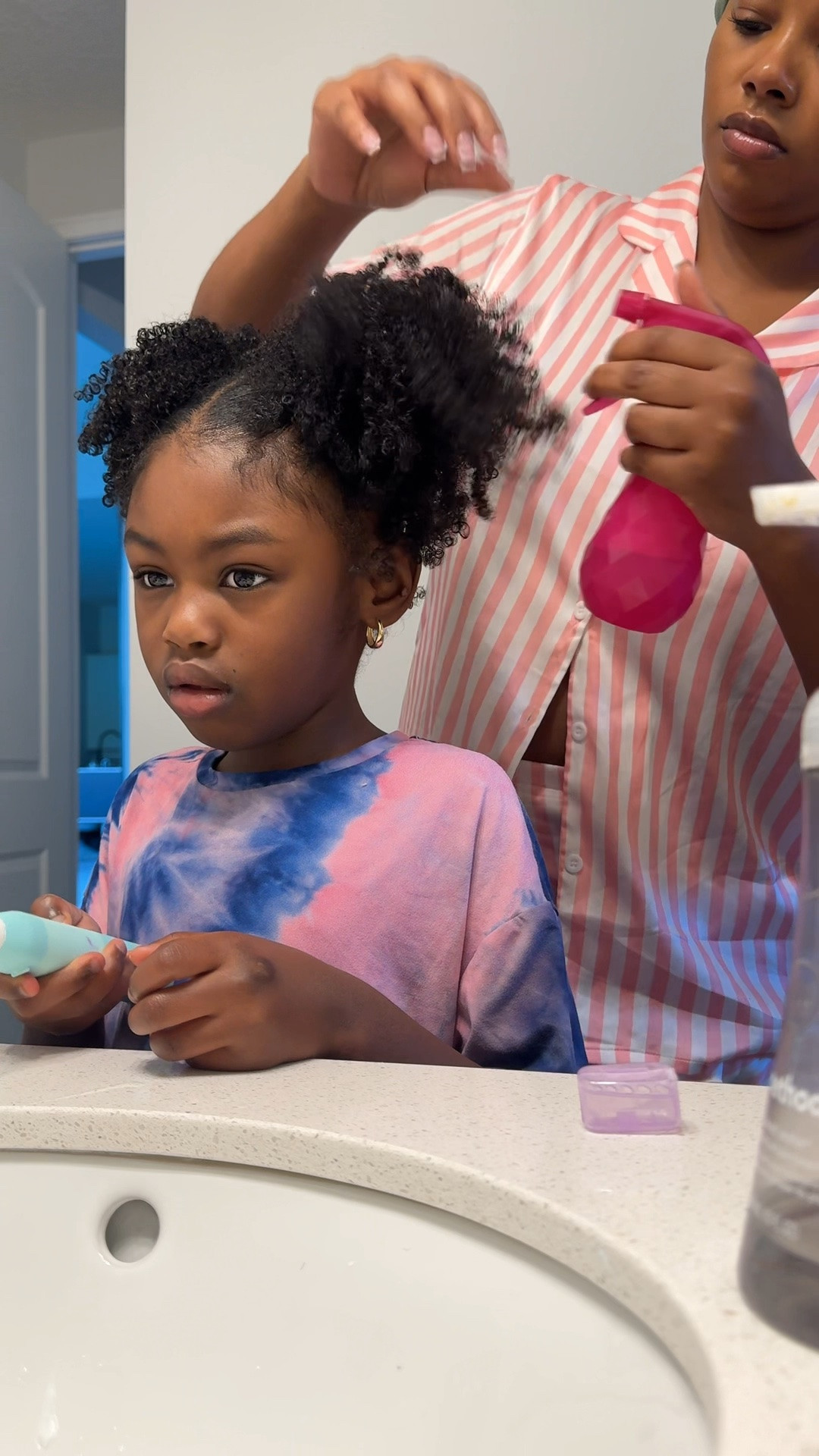 I’ve been loving how this Cecred Volumizing Mousse keeps her curls in tact.