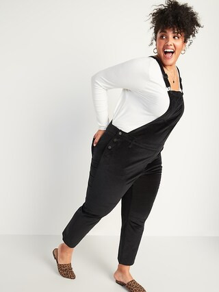 Velvet Straight-Leg Plus-Size Overalls | Old Navy (US)