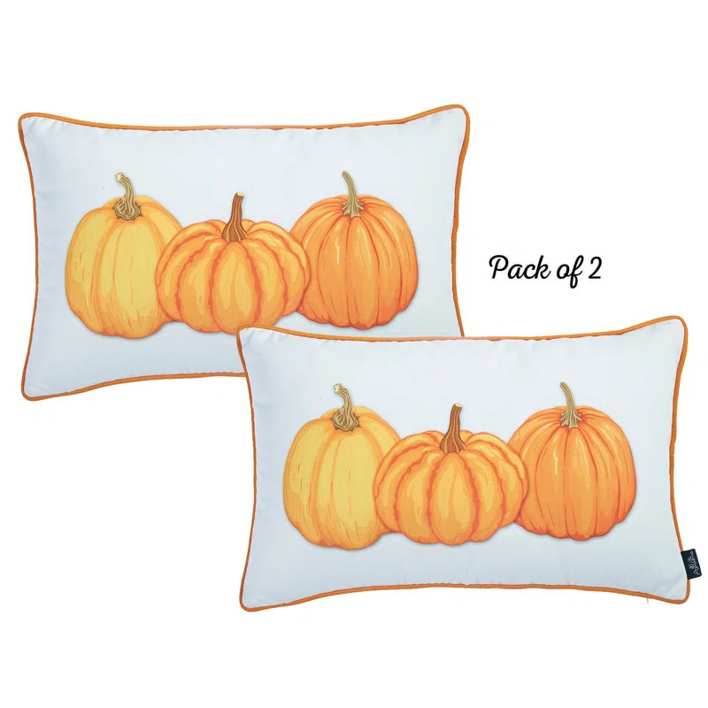 Ximena Mandalay Thanksgiving Rectangle Pumpkin Lumbar Pillow Cover (Set of 2) | Wayfair North America
