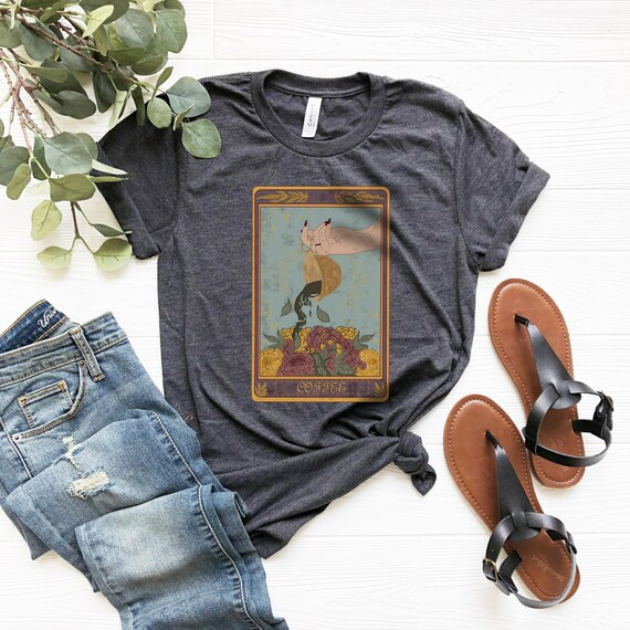 The Coffee Tarot Card Shirt Spill the Witchy Tarot Card Tee | Etsy | Etsy (US)