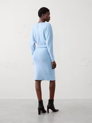 Blouson Knee Length Sweater Dress | Banana Republic Factory