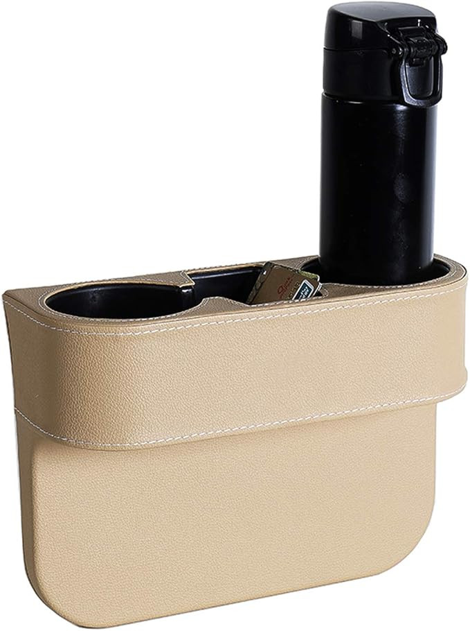 Car Cup Holder Expander with PU Leather Cover, Multifunction Car Seat Pocket Glove Phone Mount Or... | Amazon (US)