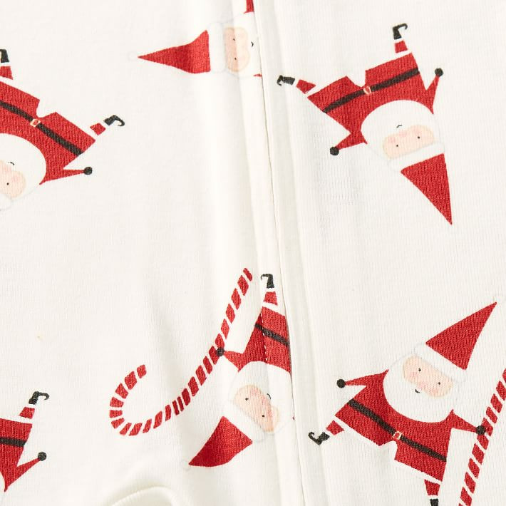 Organic Smiley Santa Pajamas - Baby | West Elm | West Elm (US)