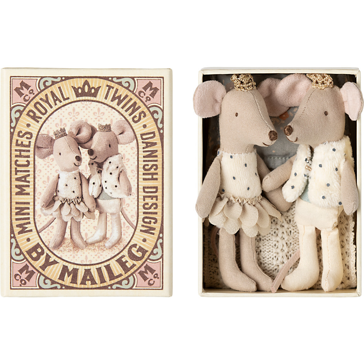 Royal twin mice, Little sister and brother in matchbox | Maisonette
