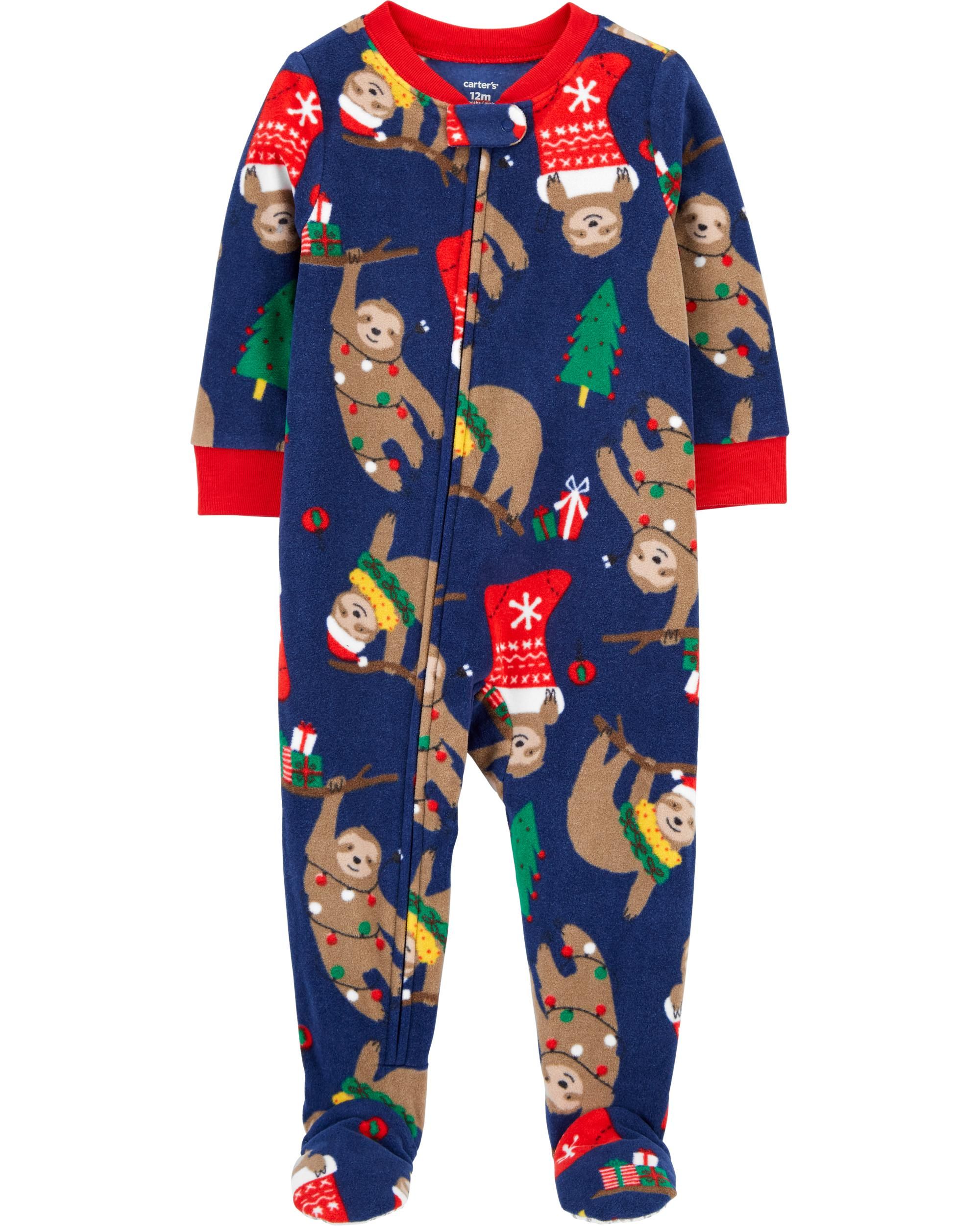 1-Piece Christmas Fleece Footie PJs | Carter's