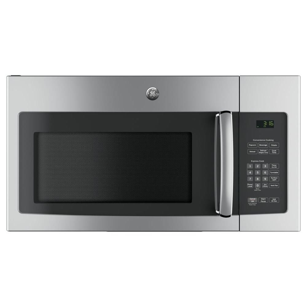 30 in. 1.6 cu. ft. Over the Range Microwave in Stainless Steel, Silver | The Home Depot