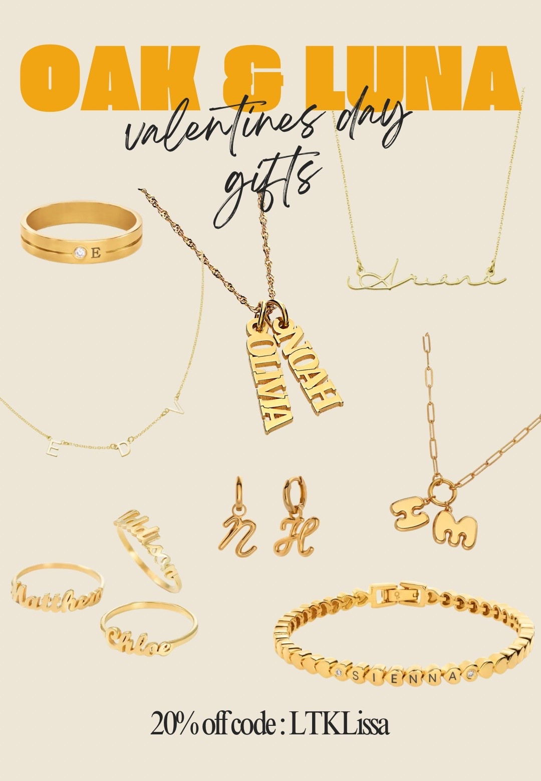 Obsessed with this customizable jewelry! It would make the perfect valentines gift!

Use code : LTKLissa for 20% off

Oak and Luna
Customized jewelry 
Initial jewelry 

#LTKValentine
