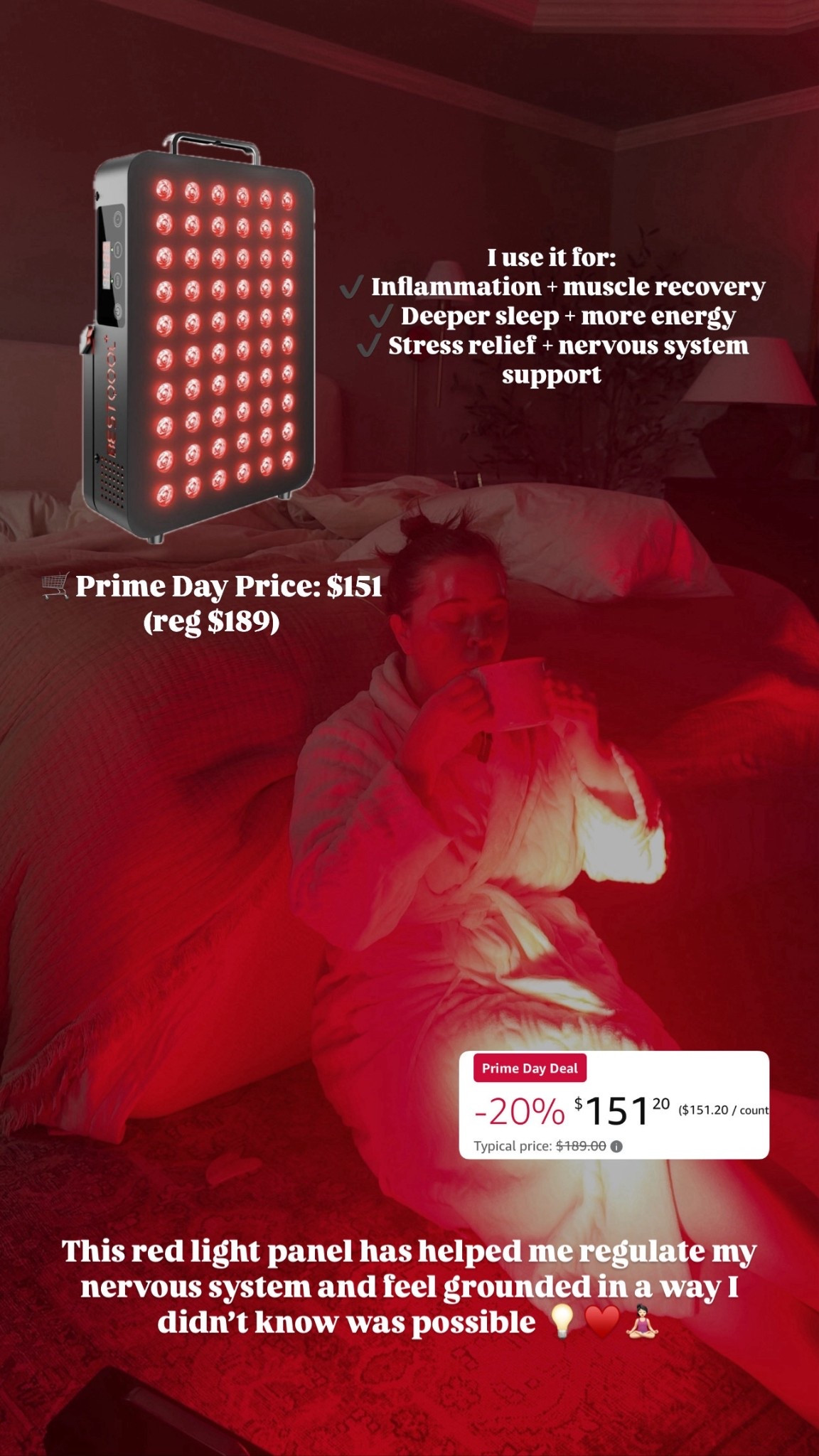 The EXACT Red Light Panel I use to help regulate my nervous system and feel grounded. ❤️🧘médit

#LTKActive #LTKSaleAlert