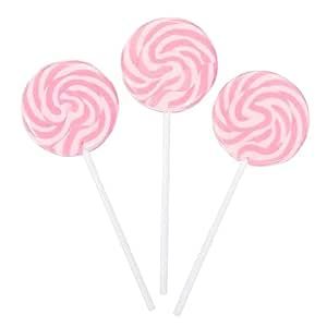 Pink Swirl Lollipops - 24 Suckers Individually Wrapped - 2 Inch Pops - Great for Girls Birthday P... | Amazon (US)