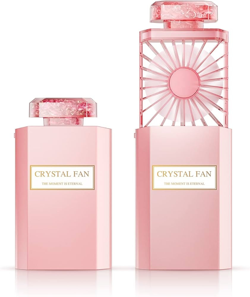 LIGHTDESIRE Handheld Fan with Crystal Stones, Mini Personal Fan Quiet Retractable, Cooling Portab... | Amazon (US)