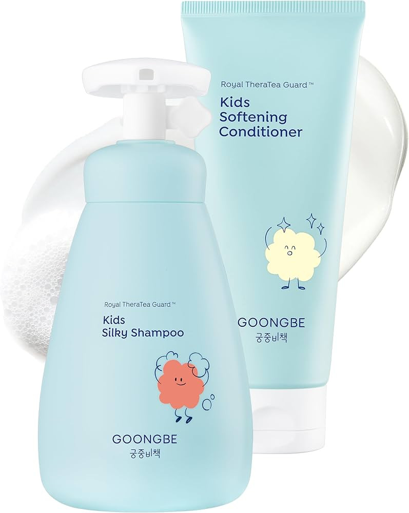 GOONGBE Kids Detangling Shampoo & Conditioner Set – Silky Shine for Frizzy, Tangled & Curly Hai... | Amazon (US)