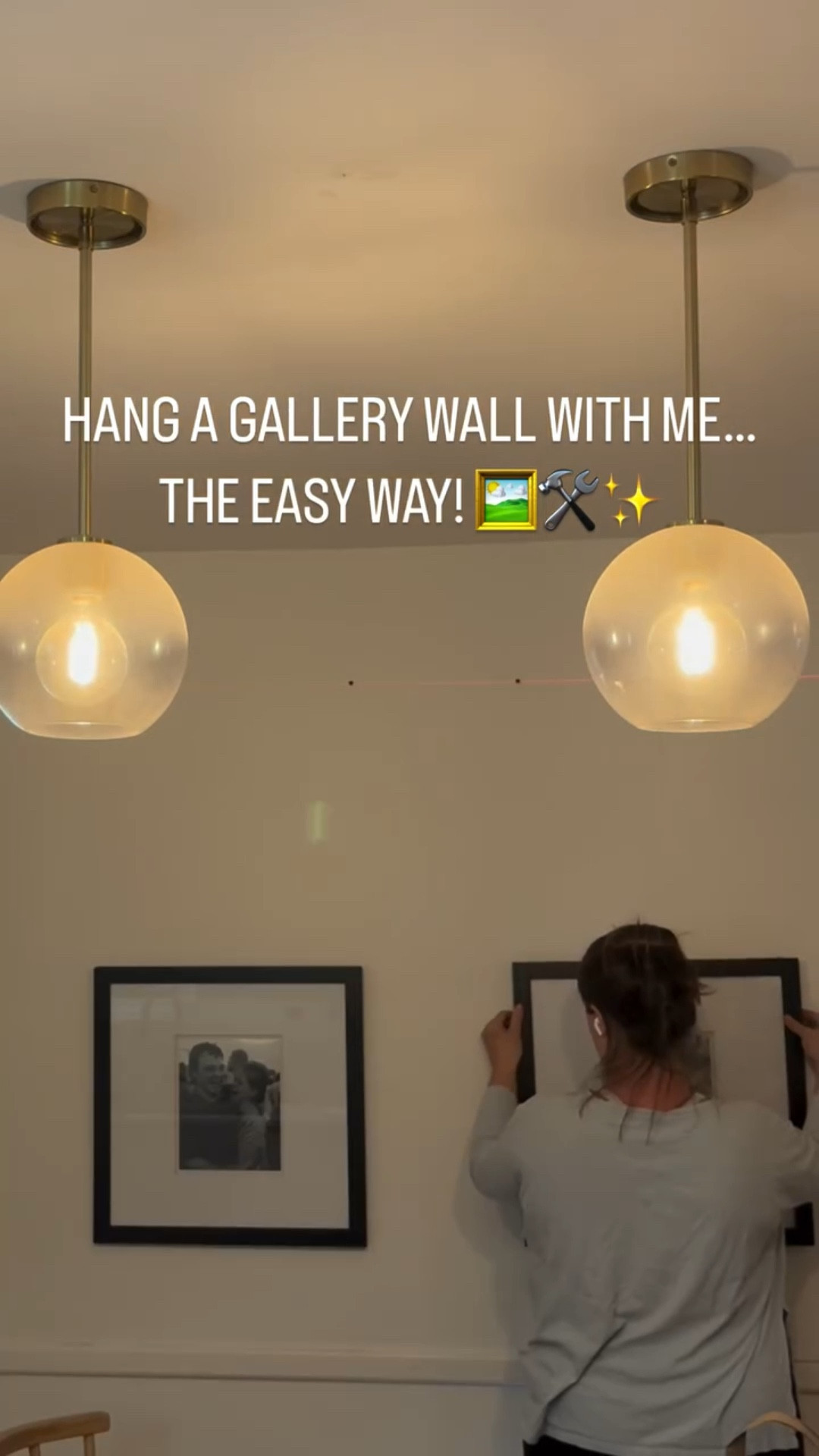 Have you ever used a laser level to hang a gallery wall?? Such a game changer! Instead of relying on my subpar tape measure skills and putting some (ok, many) extra holes in the wall,  a laser level helps me put up my frames quickly and accurately once I get a middle measurement. Can’t recommend enough! Now we just need some updated pictures. The most recent on in there is 3 years old 😅


#LTKKids #LTKHome #LTKFamily