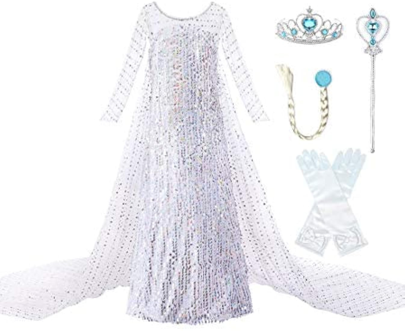 JerrisApparel Girls Princess Costume Birthday Party Christmas Fancy Dress up | Amazon (US)