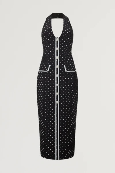 Polka Dot Button Midi Dress | Odd Muse