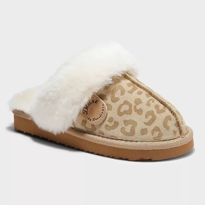 Kids' dluxe by dearfoams Whistler Genuine Shearling Scuff Slippers | Target