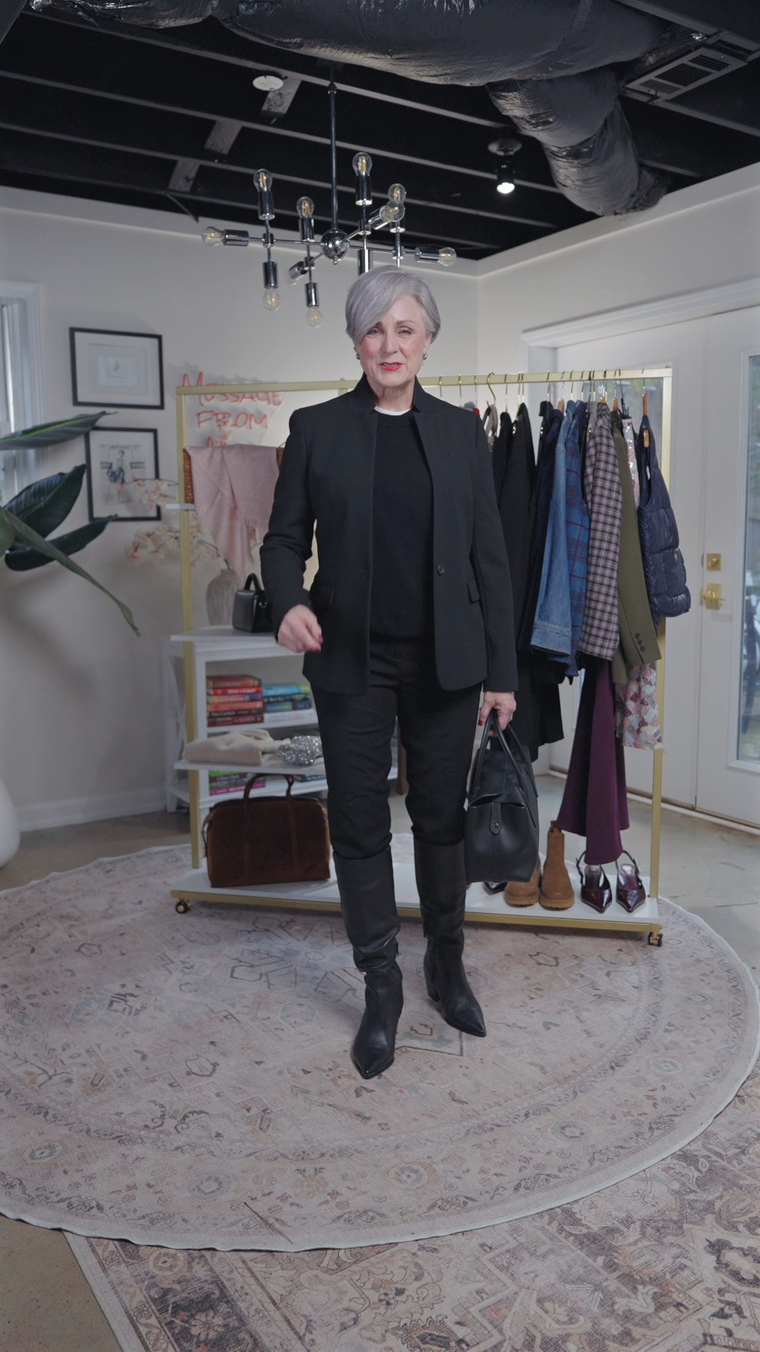 Head-to-toe black never fails me — it’s sleek, sophisticated, and effortlessly pulled-together even on the days I’m running on caffeine and grit. A black cashmere crewneck, tailored pants, structured blazer, boots, and a satchel… simple pieces that pack a quiet punch. Classic, not boring — the formula I reach for when I want to look like I’ve got my life together (even if Oscar was barking at squirrels all morning). 🖤✨

If you want links to today’s outfit, comment BLACK below.⬇️

#classicnotboring #monochromestyle #gritandglamclub #styleover50 #agelessstyle #ootd #fallstyle #winterstyle #fashionover50 #bethdjalali


#LTKootd #LTKgrwm #LTKOver40