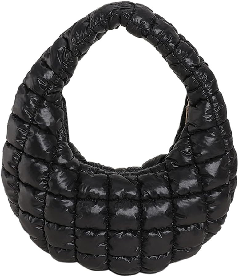 Juoxeepy Quilted Hobo Handbag for Women Shoulder Purse Puffer Clutch Purse Trendy Puffy Bag Y2K A... | Amazon (US)