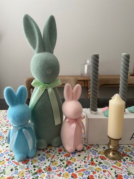 Getting ready for easter over here… and loving the flocked bunnies! 
#easterdecor #springdecor #bunnies #flocked

#LTKhome #LTKfamily #LTKSeasonal