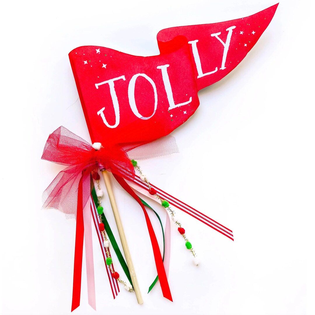 Jolly Christmas Party Pennant | Christmas Pennant | Christmas Party Decor | Holiday Flag | Christ... | Etsy (US)