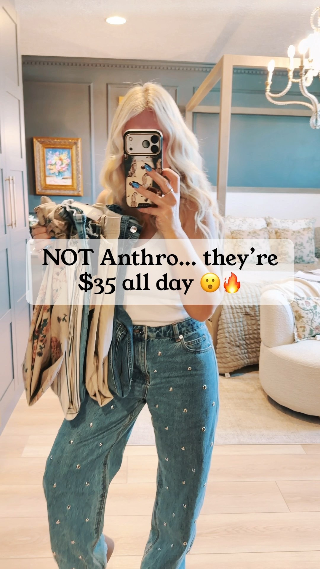 These dupe jeans don’t disappoint!  Same fit. Same style and cost only $35 compared to the best selling $130 Collette! The 70’s flair and these studded jeans are my go to pants! 

#LTKgrwm #LTKmomlife #LTKootd