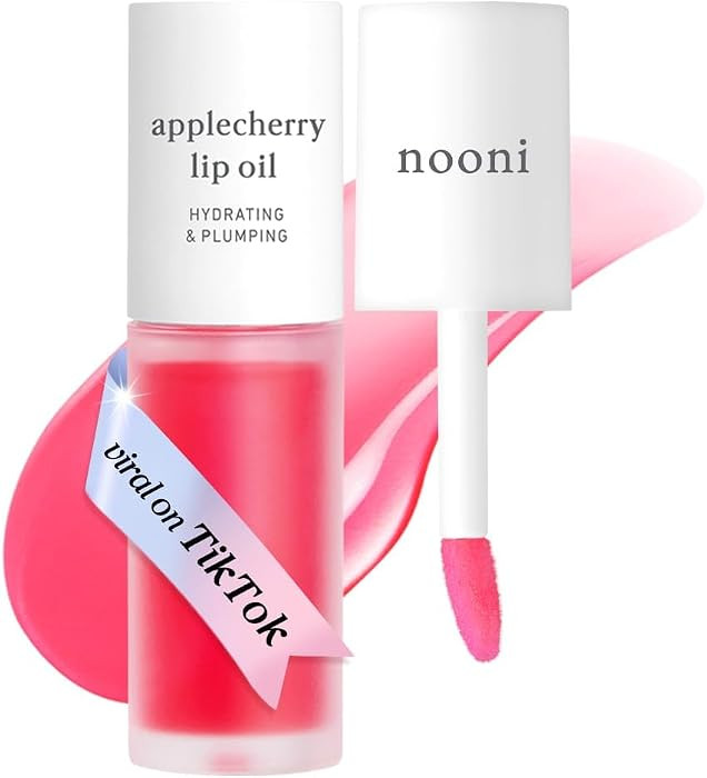 NOONI Korean Lip Oil - Applecherry | Long-Lasting, Moisturizing, Plumping, Revitalizing for Dry L... | Amazon (US)