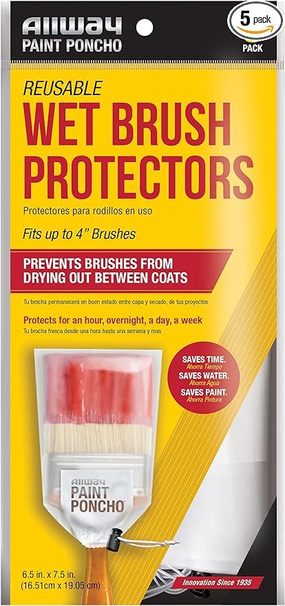 ALLWAY Paint Poncho Wet Brush Protectors, 5-Pack, Reusable | Amazon (US)