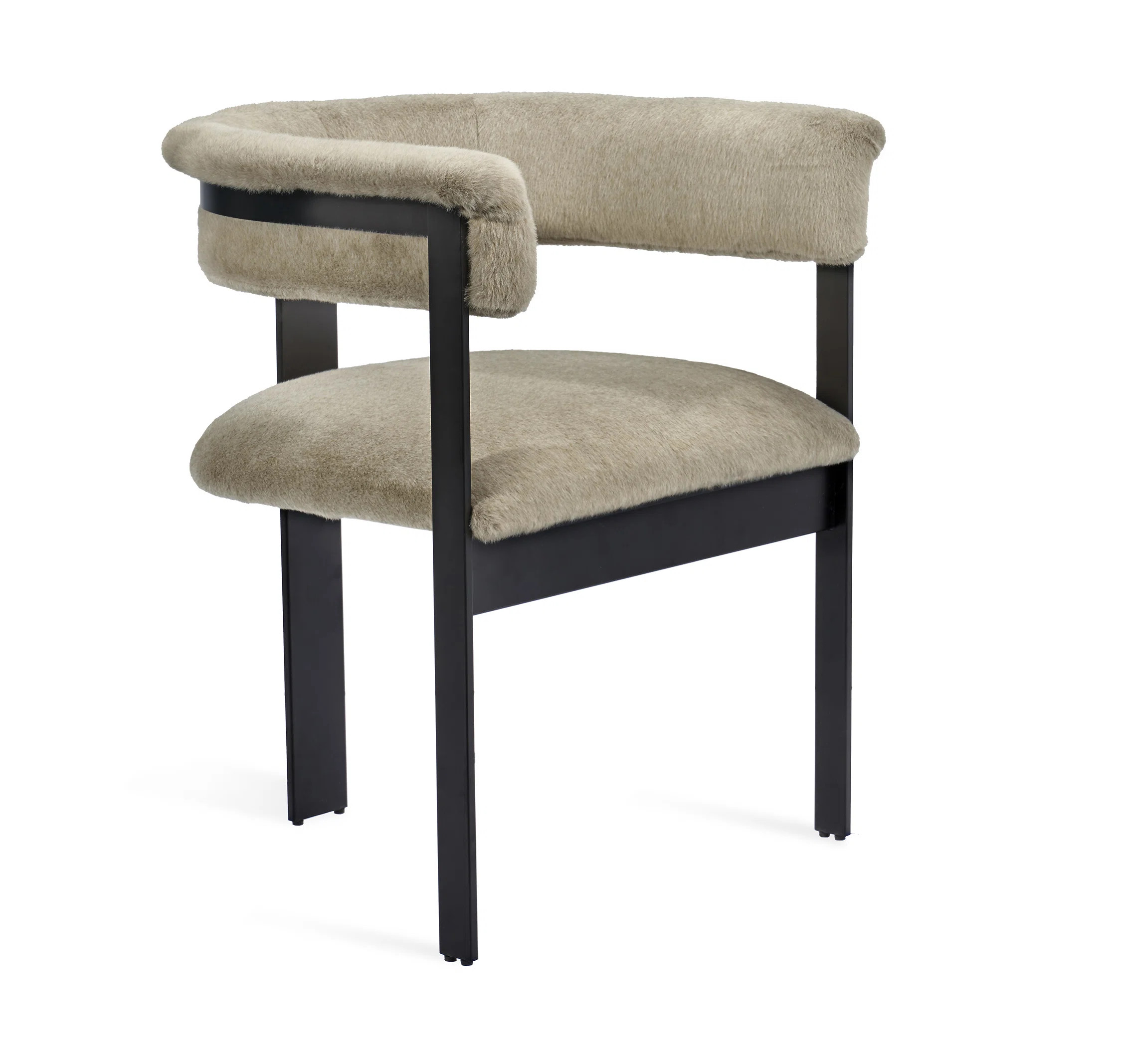Interlude Darcy Faux Fur Stainless Steel Arm Chair | Wayfair | Wayfair North America