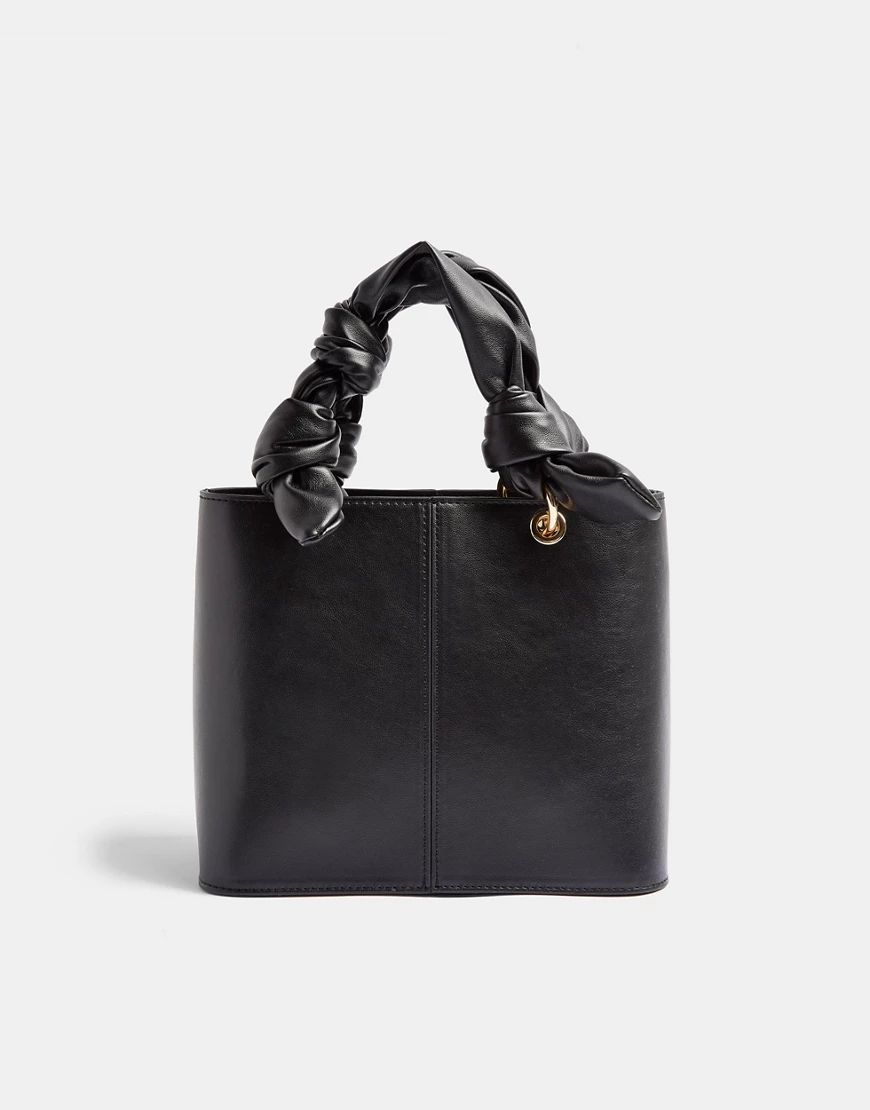 Topshop PU mini tote bag in black | ASOS (Global)