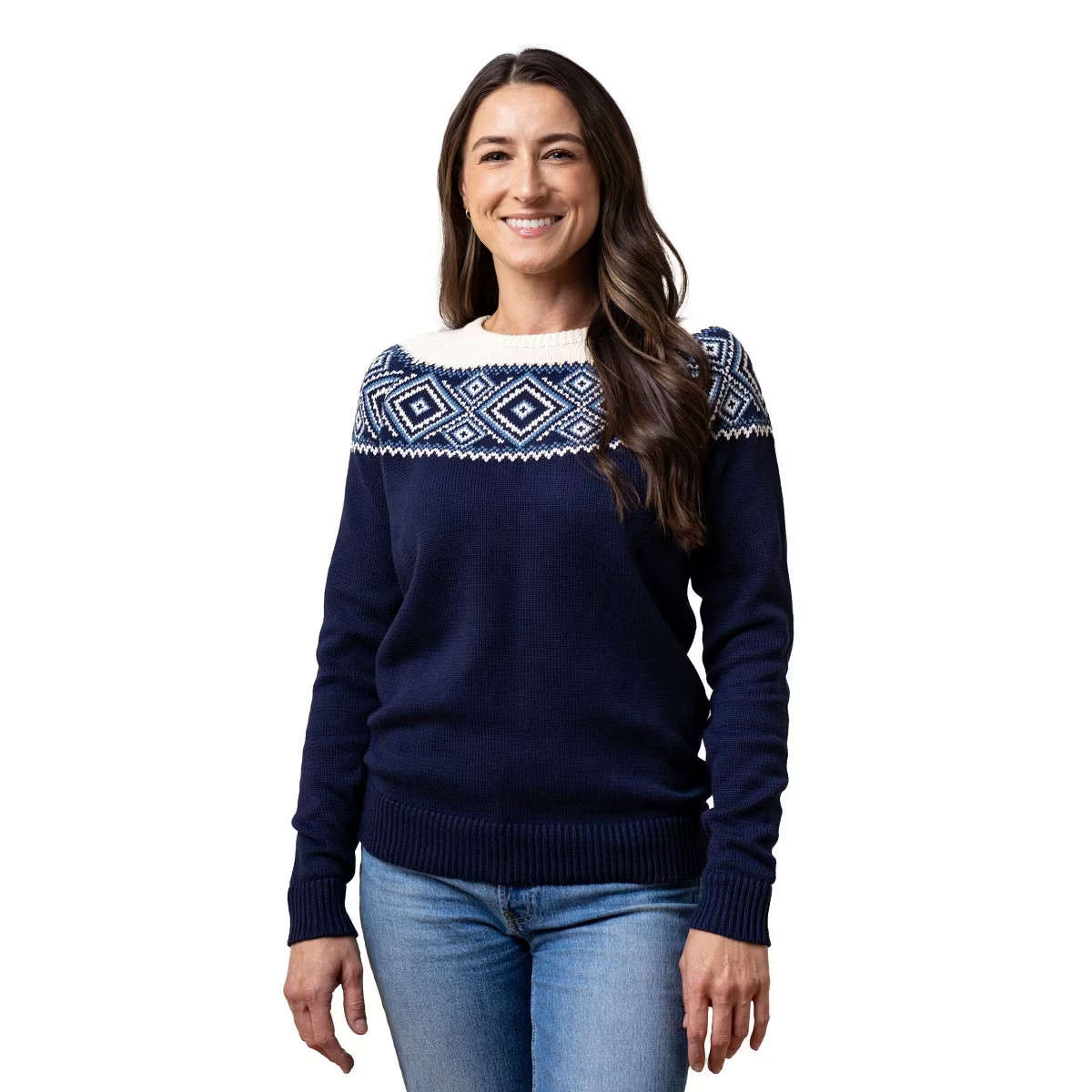 Hope & Henry Women's Organic Long Sleeve Fair Isle Raglan Sweater | Target