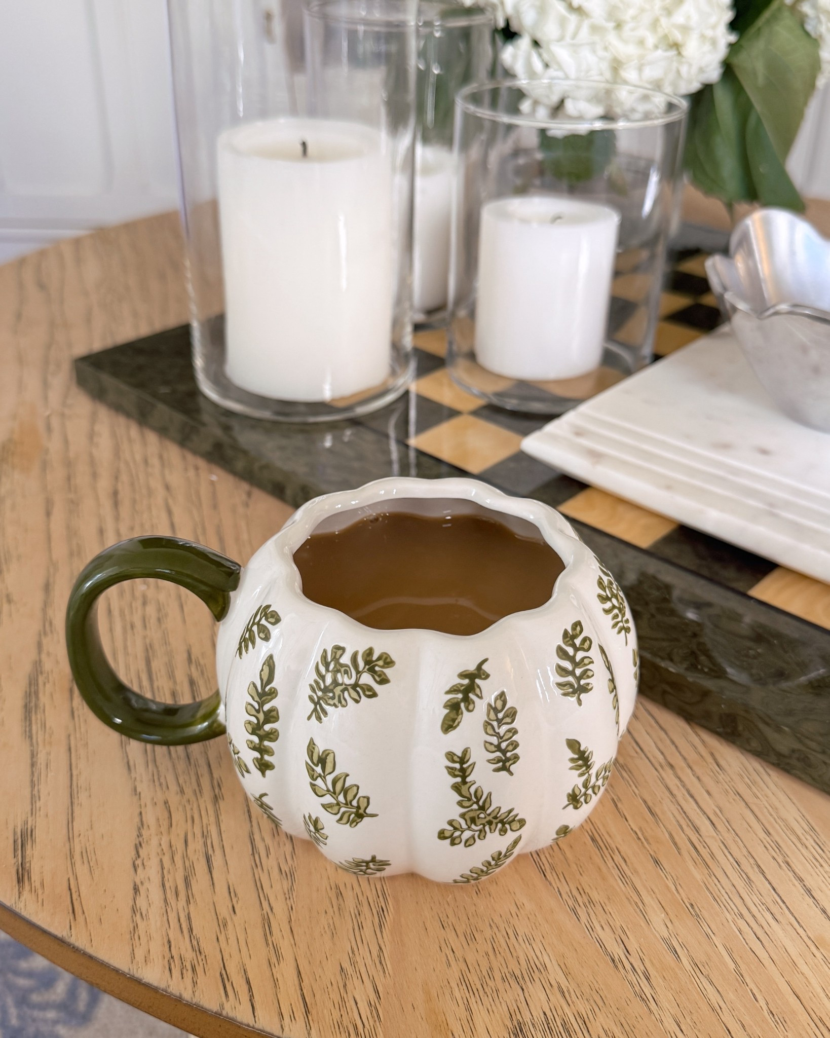 Cutest green floral pumpkin mug for fall! Add this one to the collection! #pumpkinmug #fallmug #fall

#LTKHome #LTKSeasonal #LTKFindsUnder50
