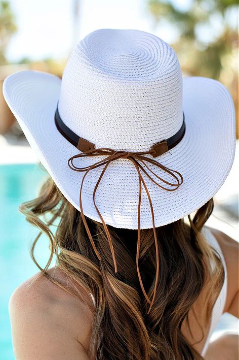 NEW!! El Paso Cowboy Hat in White | Glitzy Bella