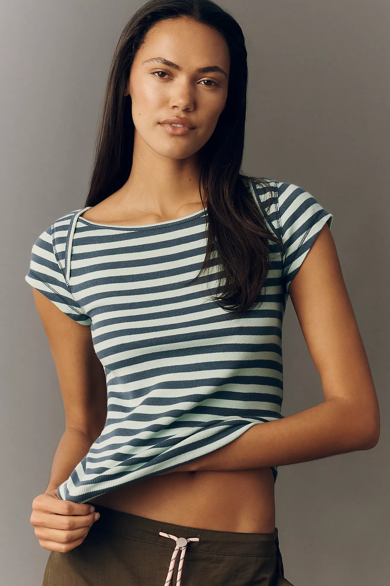 Pilcro Short-Sleeve Envelope Tee | Anthropologie (US)
