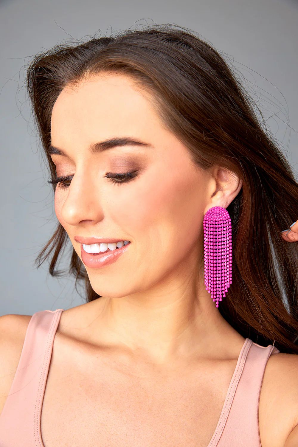 BuddyLove X Treasure Jewels | Jelly Statement Earrings | Fuchsia | BuddyLove