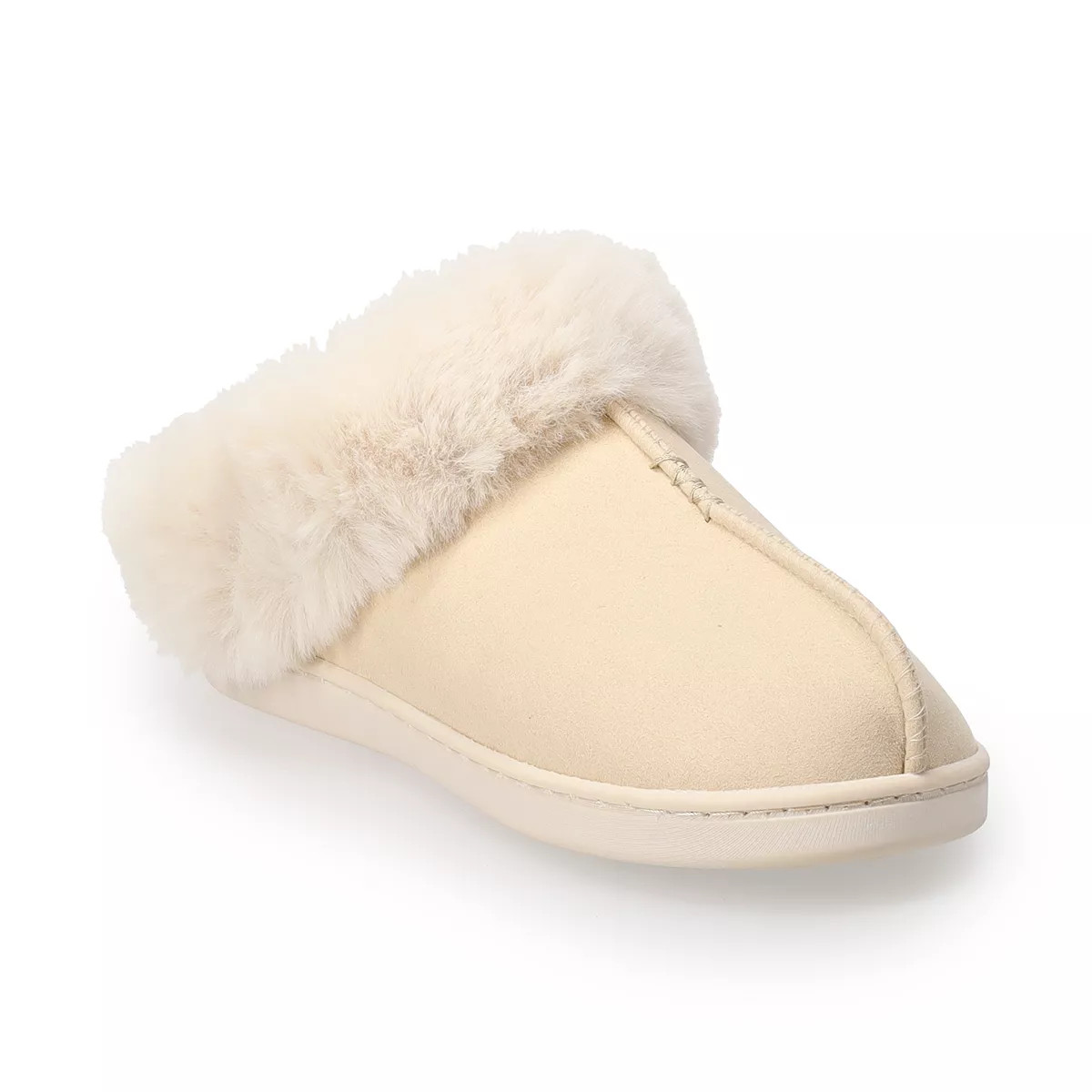 Women's LC Lauren Conrad Faux Fur Clog Slippers | Kohl's