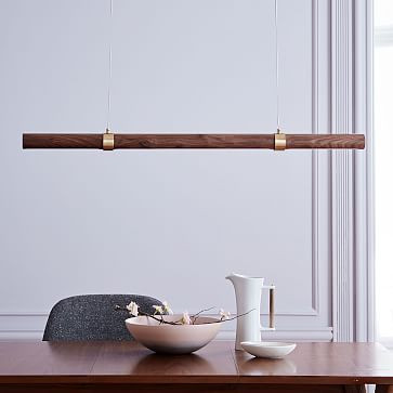Linear Wood LED Pendant | West Elm (US)