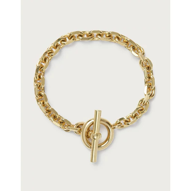 Gold Plated T-Bar Bracelet | The White Company UK & ROW