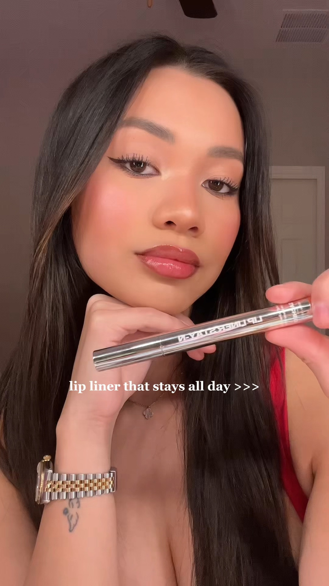 lip liner that stays all day >>> lip stain shade pink-d and lip gloss shade bounce 

#LTKbeauty