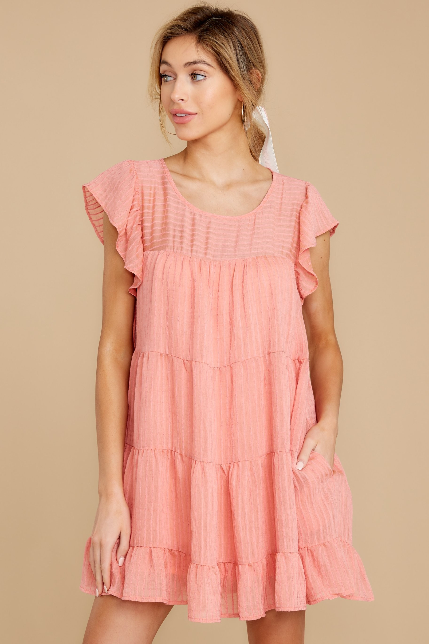 Feeling Fine Pink Dress | Red Dress 