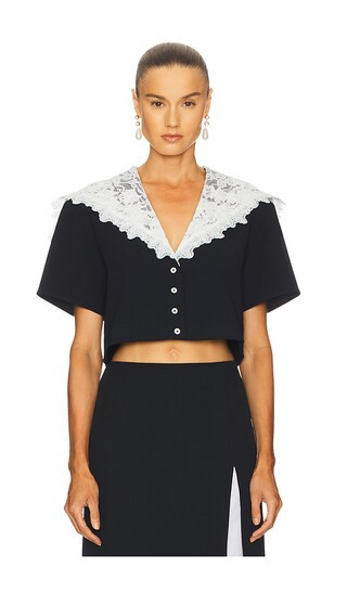 Favorite The Sailor Shirt With Lace Collar in Black

              
    
        
        
      ... | Revolve Clothing (Global)