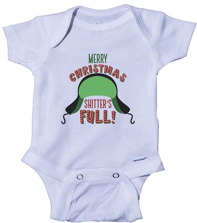 Ink Trendz Merry Christmas Shitter's Full Christmas Vacation Funny Griswald Cute Baby Onesie | Amazon (US)