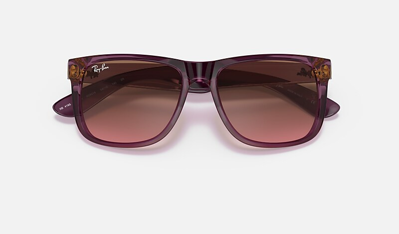 JUSTIN CLASSIC Sunglasses in Transparent Violet and Brown | Ray-Ban® | Ray-Ban (US)