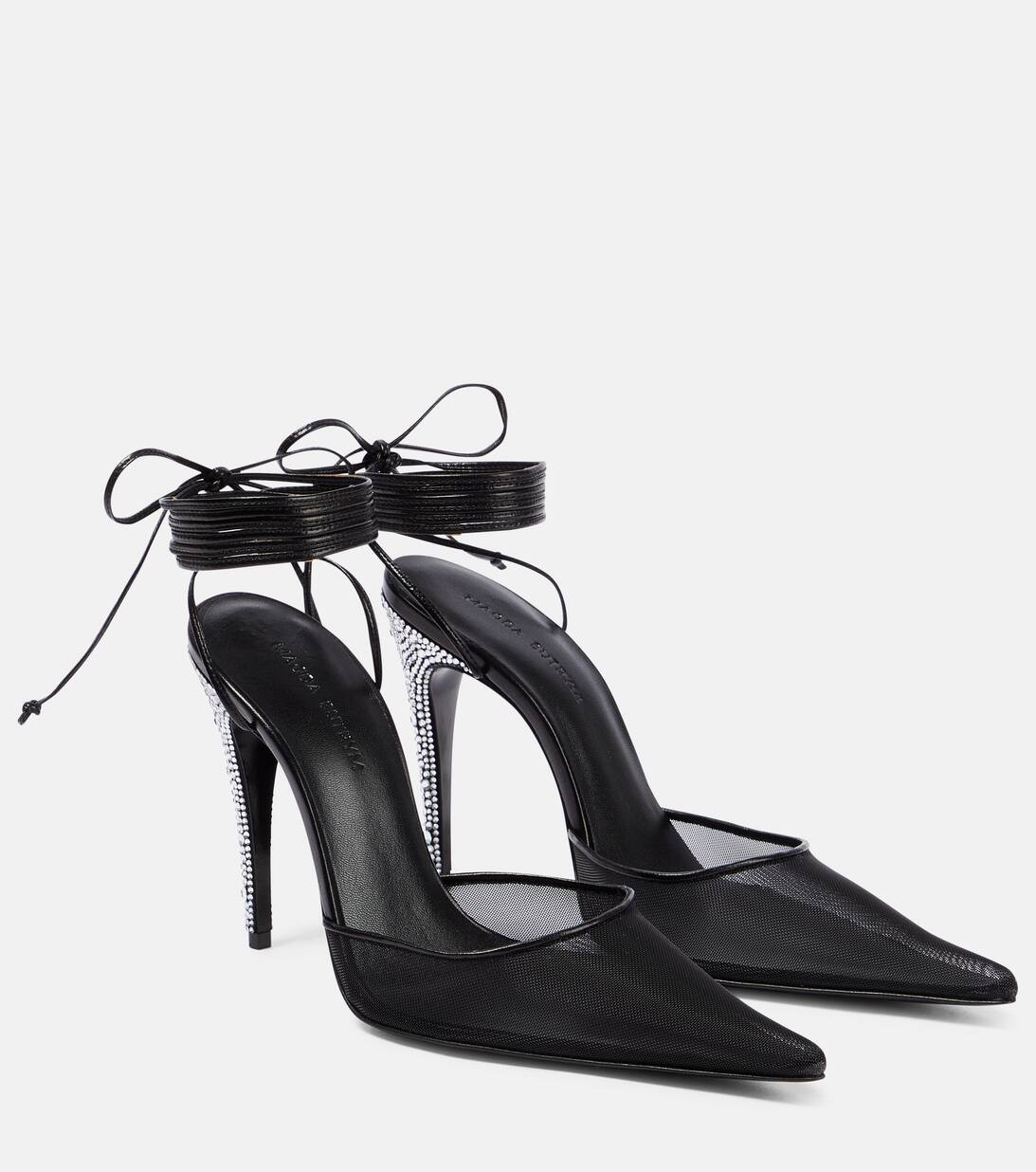 Embellished mesh and leather pumps | Mytheresa (US/CA)