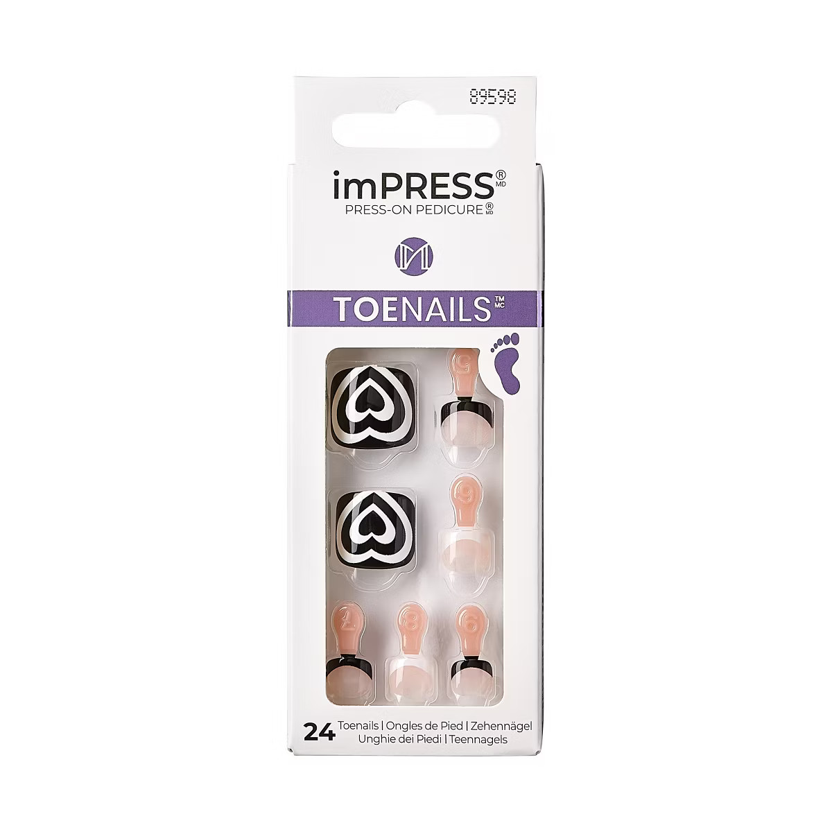 imPRESS Press-On Manicure Square Fake Toenails - Rose Mist - 27ct | Target