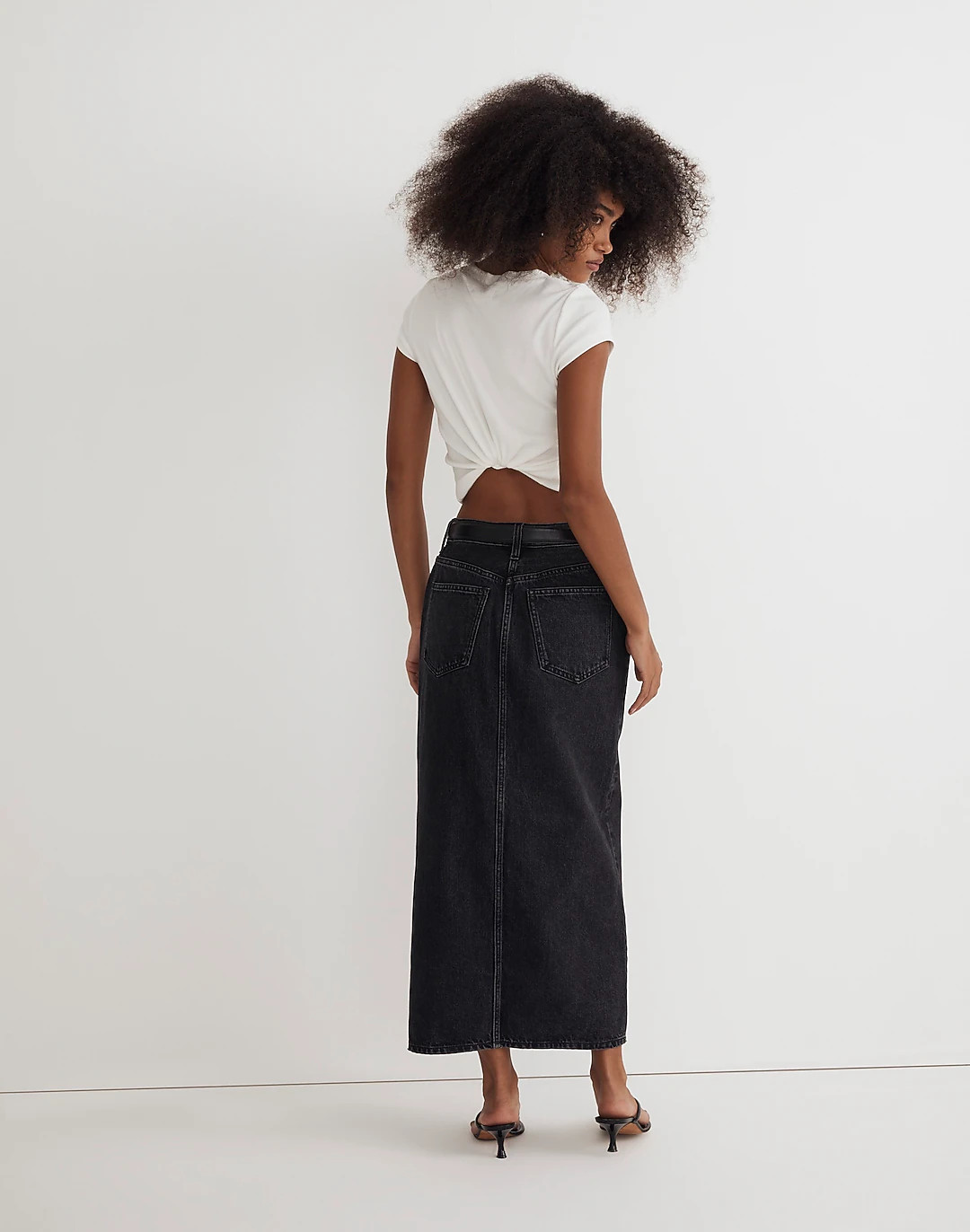 Denim Mid-Rise Maxi Skirt in Lunar Wash | Madewell